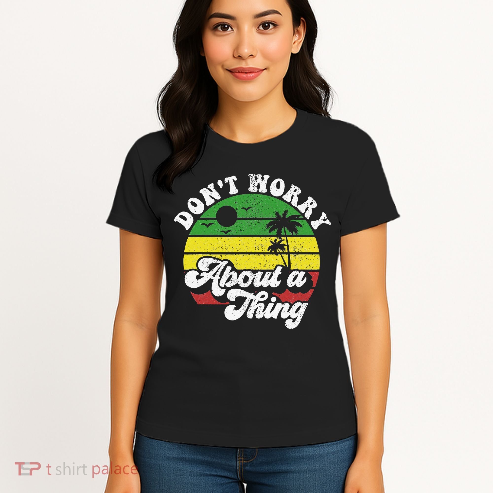 Dont Worry About A Thing Jamaica Rasta Reggae Jamaican Gift Women's T-Shirt