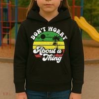 Dont Worry About A Thing Jamaica Rasta Reggae Jamaican Gift Kids Hoodie thumb 3