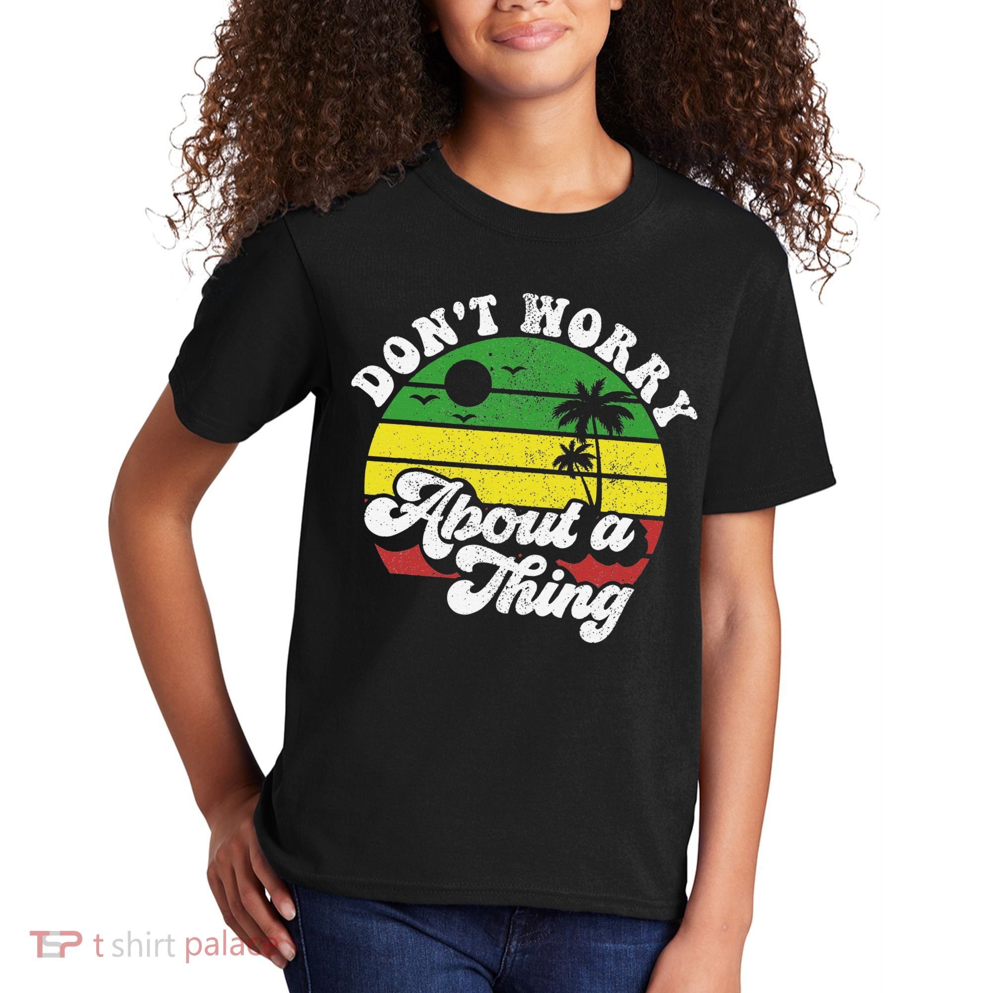 Dont Worry About A Thing Jamaica Rasta Reggae Jamaican Gift Kids T-Shirt