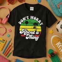 Dont Worry About A Thing Jamaica Rasta Reggae Jamaican Gift Kids T-Shirt thumb 3