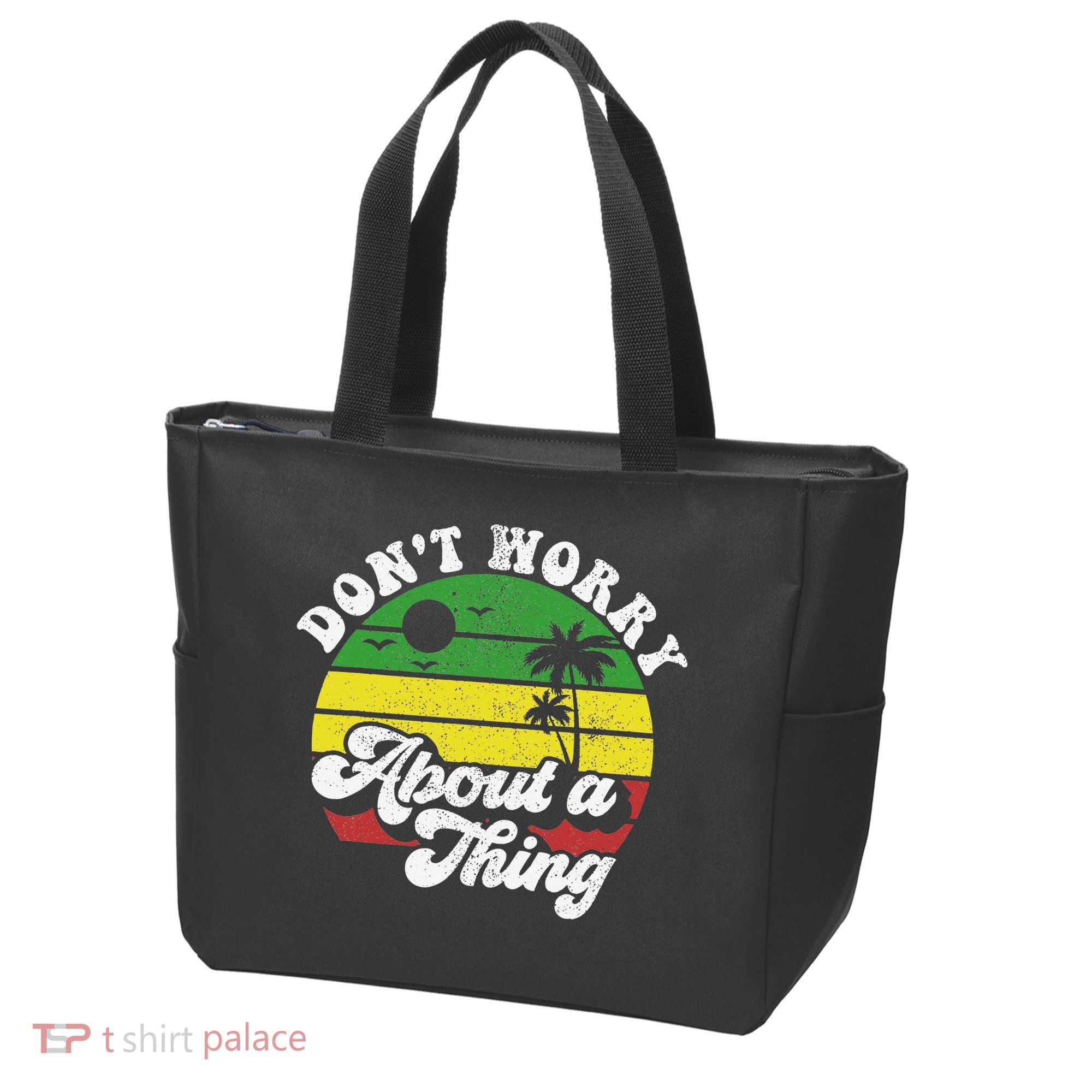 Dont Worry About A Thing Jamaica Rasta Reggae Jamaican Gift Tote Bag