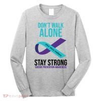 Don't Walk Alone Stay Strong Suicided Prevention Awareness Long Sleeve Shirt thumb 0