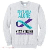 Don't Walk Alone Stay Strong Suicided Prevention Awareness Sweatshirt thumb 0