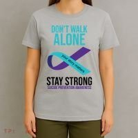 Don't Walk Alone Stay Strong Suicided Prevention Awareness T-Shirt thumb 4