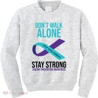 Don't Walk Alone Stay Strong Suicided Prevention Awareness Kids Sweatshirt thumb 0