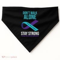 Don't Walk Alone Stay Strong Suicided Prevention Awareness USA-Made Doggie Bandana thumb 0