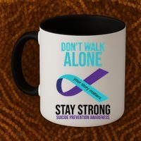 Don't Walk Alone Stay Strong Suicided Prevention Awareness Coffee Mug thumb 2
