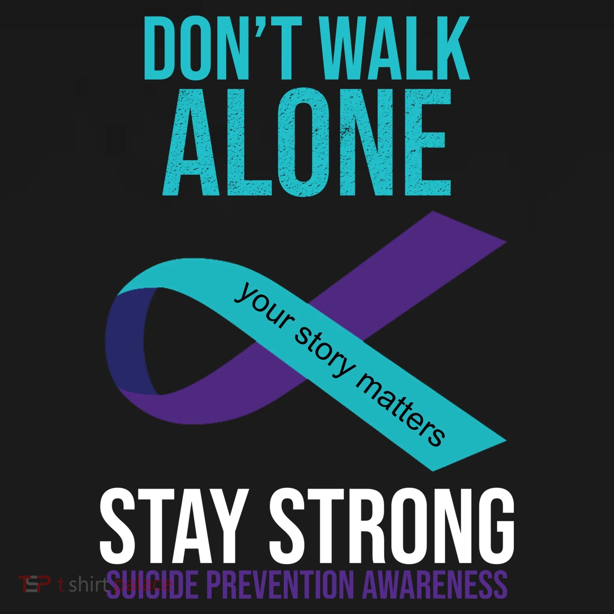 Don't Walk Alone Stay Strong Suicided Prevention Awareness Ornament