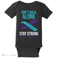 Don't Walk Alone Stay Strong Suicided Prevention Awareness Baby Bodysuit thumb 0