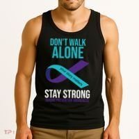 Don't Walk Alone Stay Strong Suicided Prevention Awareness Tank Top thumb 3