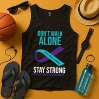 Don't Walk Alone Stay Strong Suicided Prevention Awareness Tank Top thumb 4