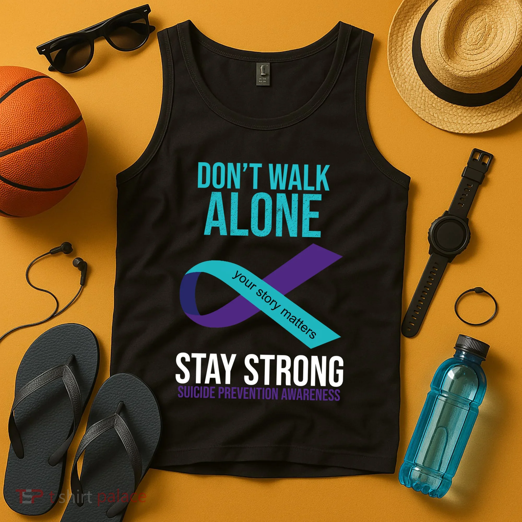 Don't Walk Alone Stay Strong Suicided Prevention Awareness Tank Top