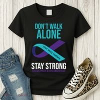 Don't Walk Alone Stay Strong Suicided Prevention Awareness Women's T-Shirt thumb 3