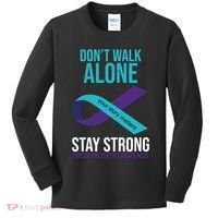Don't Walk Alone Stay Strong Suicided Prevention Awareness Kids Long Sleeve Shirt thumb 0