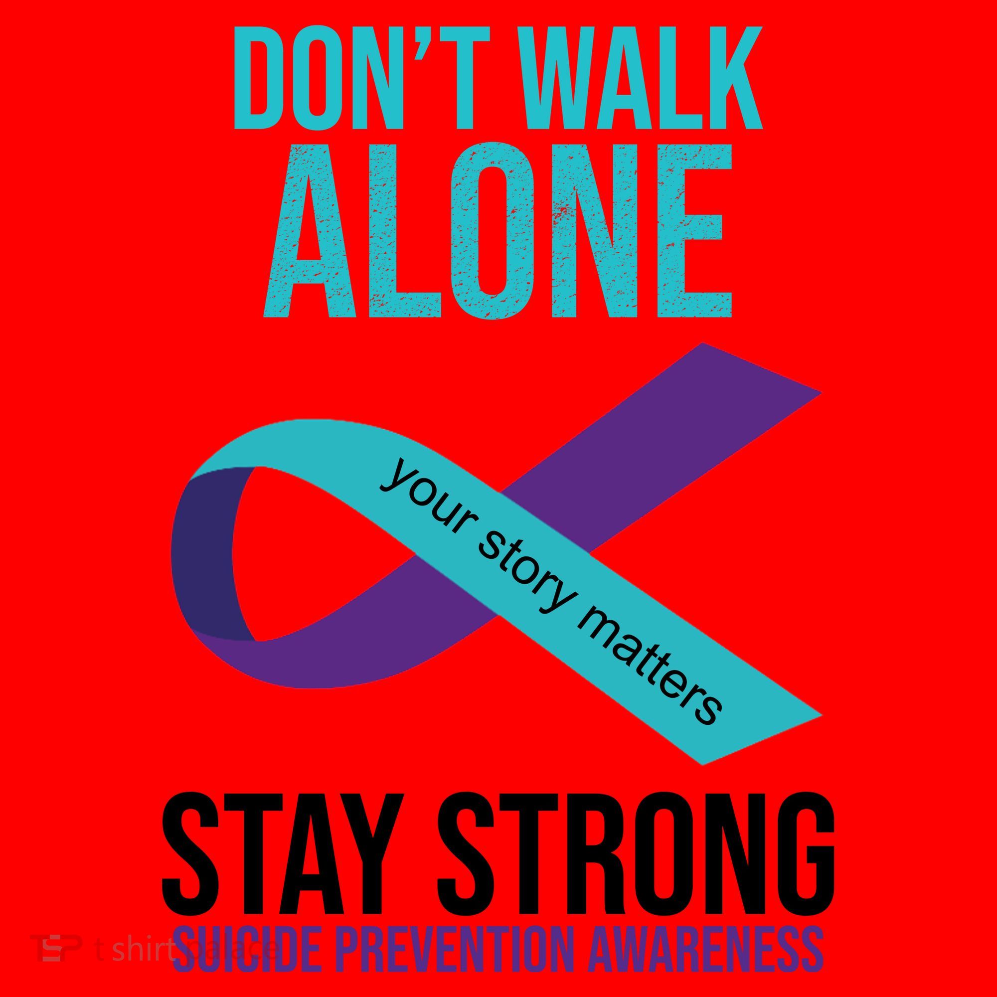 Don't Walk Alone Stay Strong Suicided Prevention Awareness Santa Hat