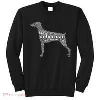 Doberman with a Docked Tail & Floppy Ears Word Cloud Sweatshirt thumb 0