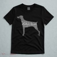 Doberman with a Docked Tail & Floppy Ears Word Cloud T-Shirt thumb 5