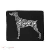 Doberman with a Docked Tail & Floppy Ears Word Cloud Mousepad thumb 0
