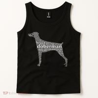 Doberman with a Docked Tail & Floppy Ears Word Cloud Tank Top thumb 2