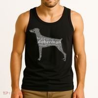 Doberman with a Docked Tail & Floppy Ears Word Cloud Tank Top thumb 3