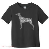 Doberman with a Docked Tail & Floppy Ears Word Cloud Toddler T-Shirt thumb 0