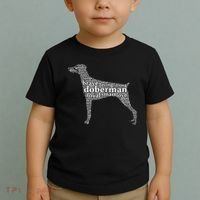Doberman with a Docked Tail & Floppy Ears Word Cloud Toddler T-Shirt thumb 2