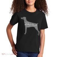 Doberman with a Docked Tail & Floppy Ears Word Cloud Kids T-Shirt thumb 2