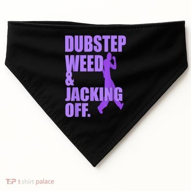 Dubstep Weed And Jacking Off USA-Made Doggie Bandana