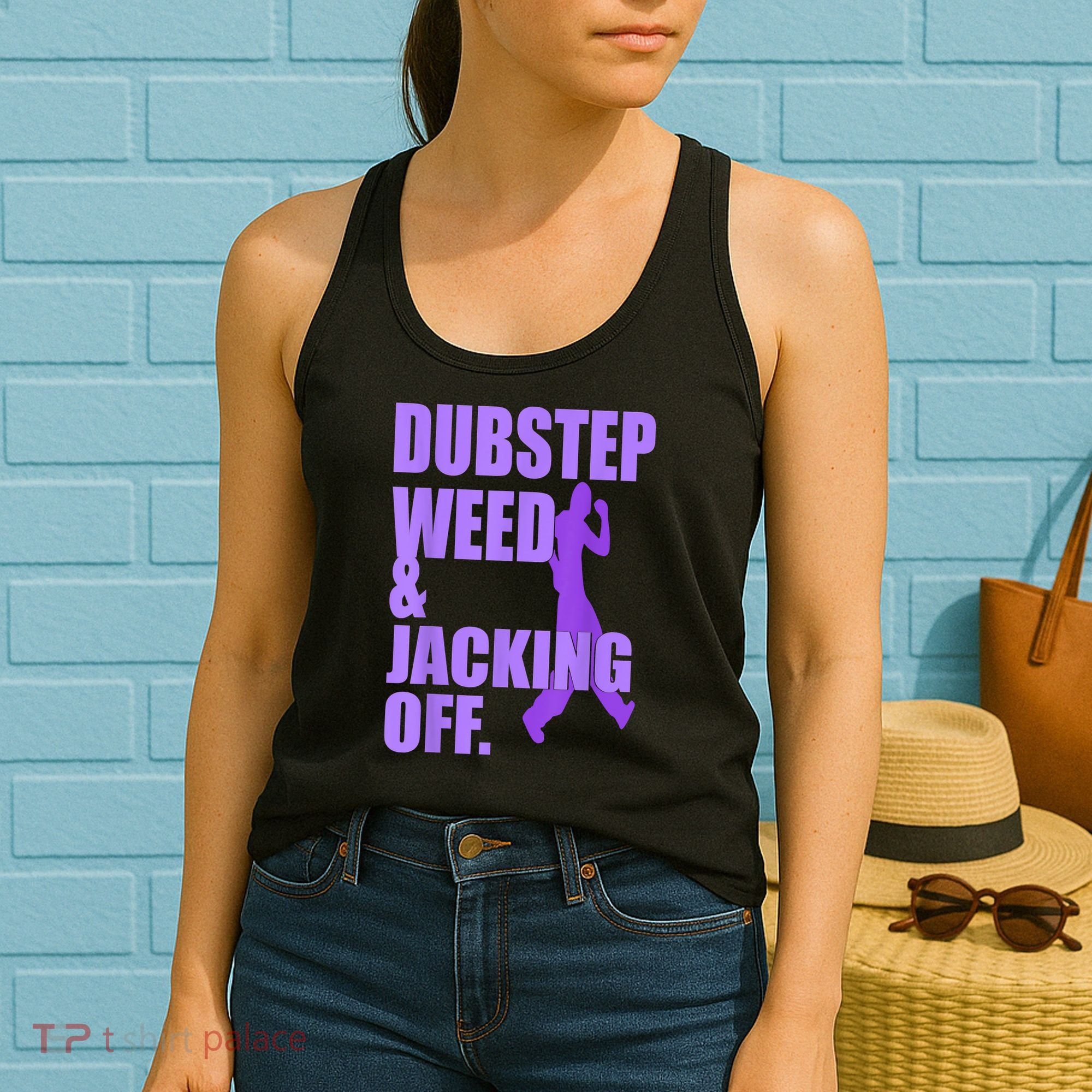 Dubstep Weed And Jacking Off Women's Tank Top