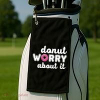 Donut Worry About It Golf Towel thumb 2