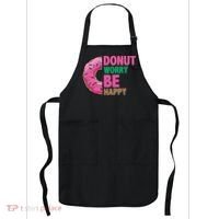 Donut Worry Be Happy Positive Quote Apron thumb 0