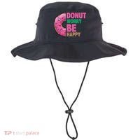 Donut Worry Be Happy Positive Quote Bucket Hat thumb 0
