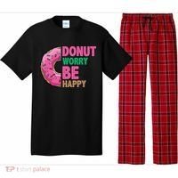 Donut Worry Be Happy Positive Quote Pajama Set thumb 0