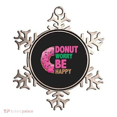 Donut Worry Be Happy Positive Quote Ornament