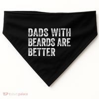Dads With Beards Are Better FatherS Day Funny Dad Jokes USA-Made Doggie Bandana thumb 0