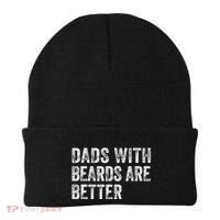 Dads With Beards Are Better FatherS Day Funny Dad Jokes Beanie thumb 0