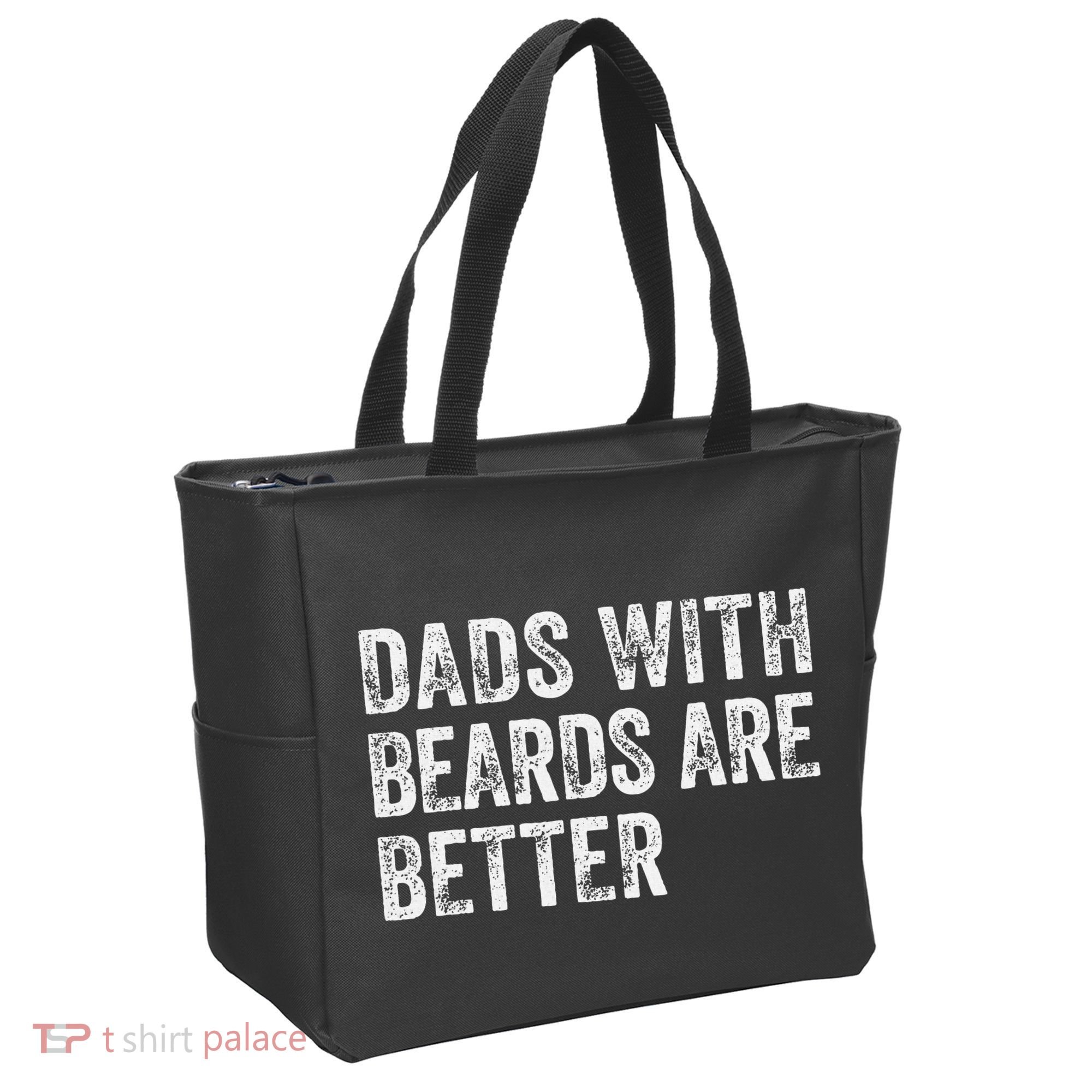Dads With Beards Are Better FatherS Day Funny Dad Jokes Tote Bag