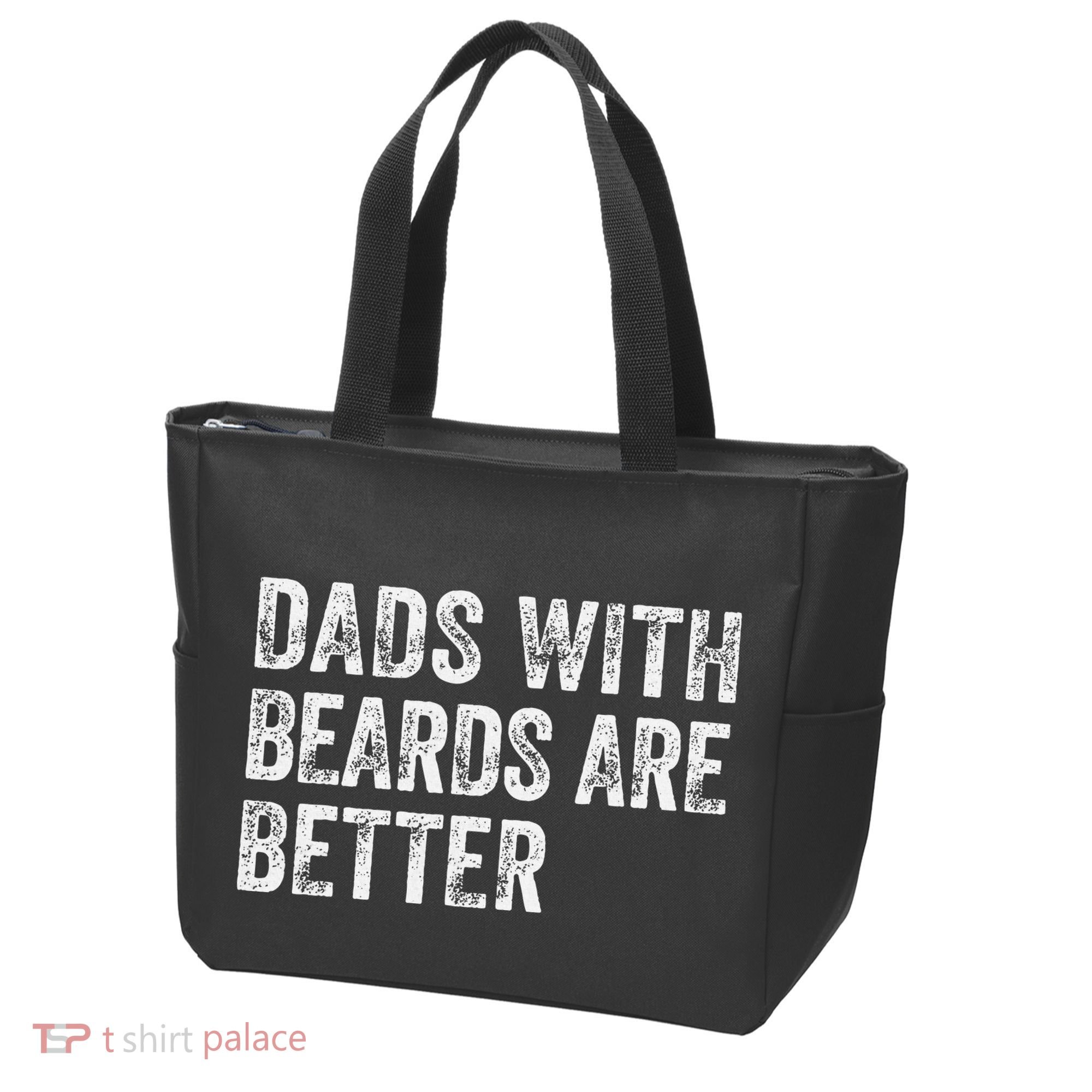 Dads With Beards Are Better FatherS Day Funny Dad Jokes Tote Bag