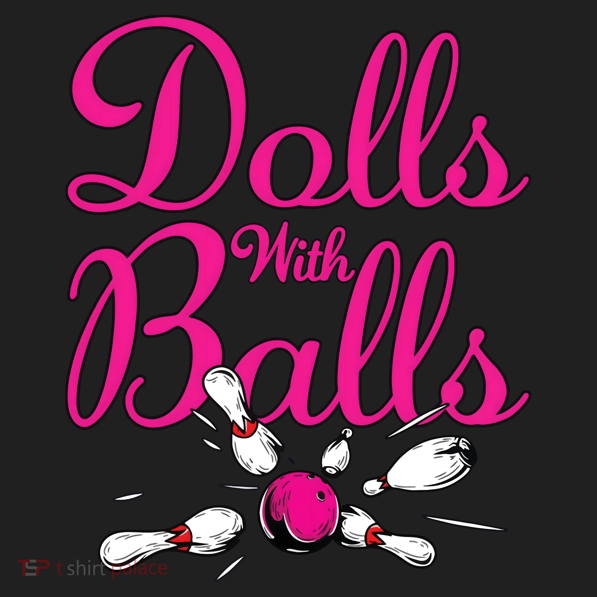 Dolls With Balls, Funny Women Bowling Team Name Tumbler