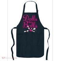 Dolls With Balls, Funny Women Bowling Team Name Apron thumb 0