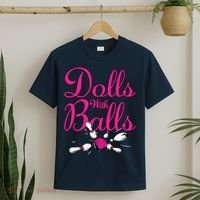 Dolls With Balls, Funny Women Bowling Team Name T-Shirt thumb 2