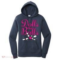 Dolls With Balls, Funny Women Bowling Team Name Women's Hoodie thumb 0