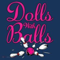 Dolls With Balls, Funny Women Bowling Team Name Women's Hoodie thumb 2