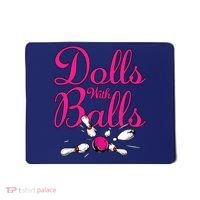 Dolls With Balls, Funny Women Bowling Team Name Mousepad thumb 0