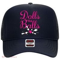 Dolls With Balls, Funny Women Bowling Team Name Hat thumb 0