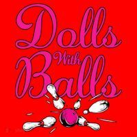 Dolls With Balls, Funny Women Bowling Team Name Santa Hat thumb 1