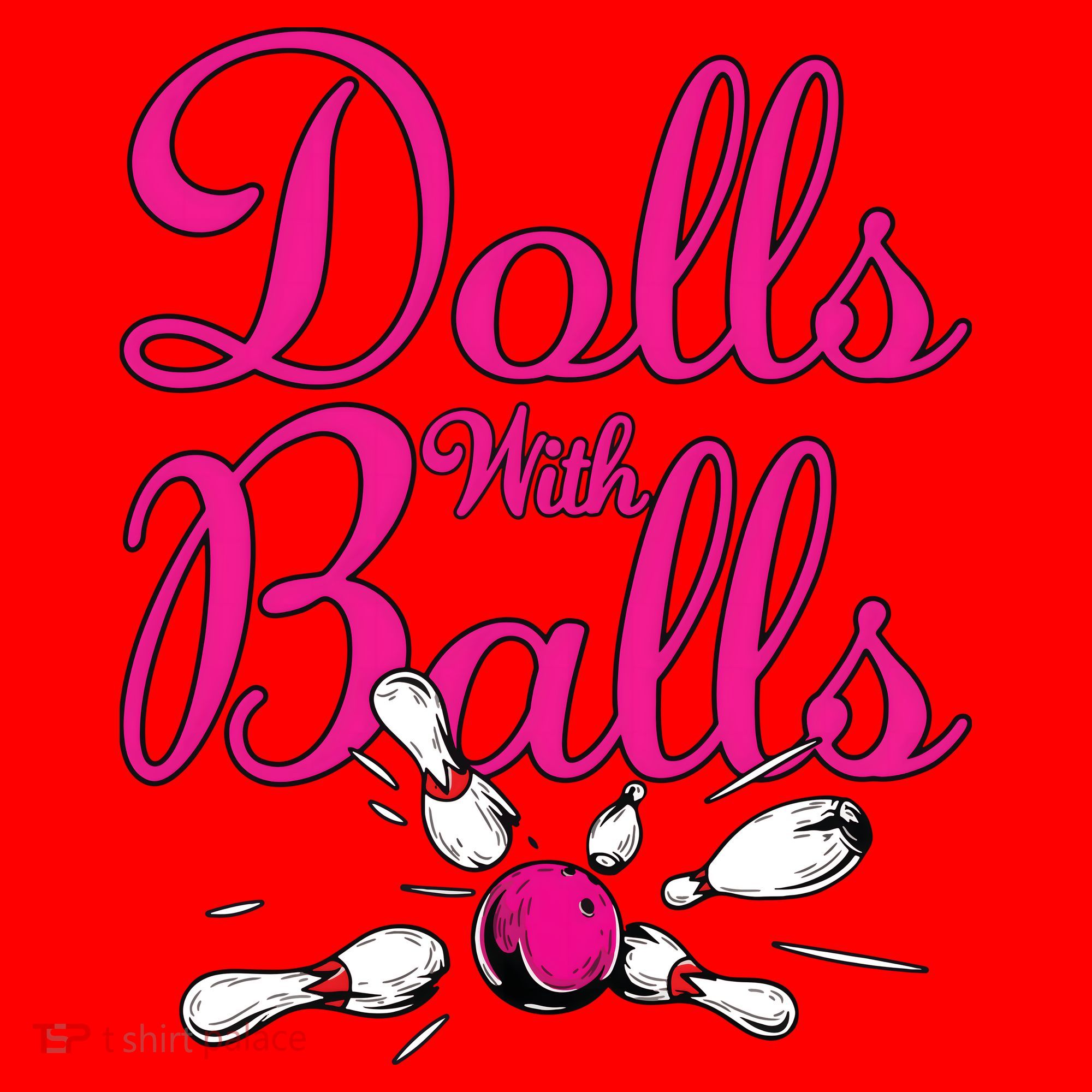 Dolls With Balls, Funny Women Bowling Team Name Santa Hat