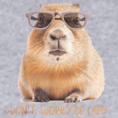Dont Worry Be Capy Capybara Funny Capybara Lovers Women's Racerback Cropped Tank