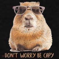 Dont Worry Be Capy Capybara Funny Capybara Lovers Ladies PosiCharge Tri-Blend Wicking Tank thumb 2