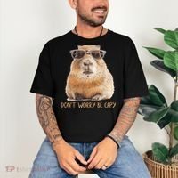 Dont Worry Be Capy Capybara Funny Capybara Lovers Comfort Colors T-Shirt thumb 3